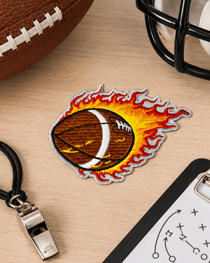 ILTEX Apparel Chenille Patches Football CP1248 - Fireball Sports Hat Patches