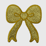 ILTEX Apparel Chenille Patches Gold CP1211 - Glitter bows Patch