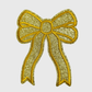 ILTEX Apparel Chenille Patches Gold CP1245 - Glittery Bows 2.0