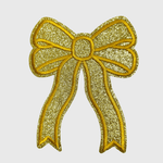 ILTEX Apparel Chenille Patches Gold CP1245 - Glittery Bows 2.0
