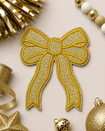 ILTEX Apparel Chenille Patches Gold CP1245 - Glittery Bows 2.0
