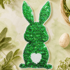 CP1052 - Easter Rabbit Chenille Sequin Patch (Small) - Green