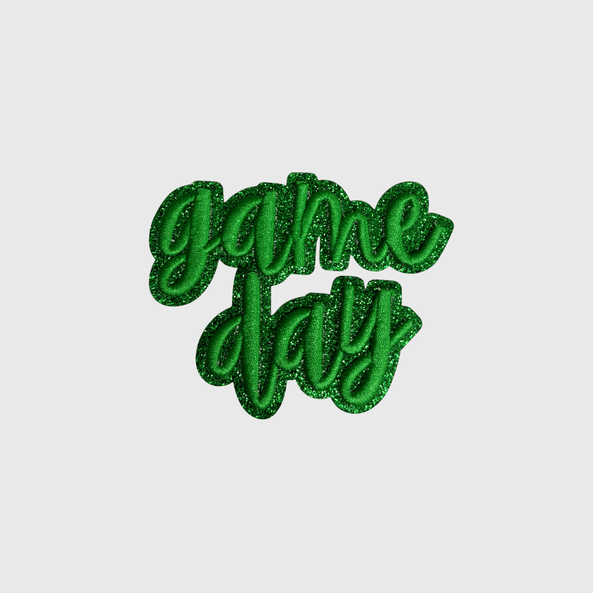 ILTEX Apparel Chenille Patches Green CP1247 - Glittery Game Day Hat Patches 2.0