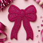ILTEX Apparel Chenille Patches Hot Pink CP1245 - Glittery Bows 2.0