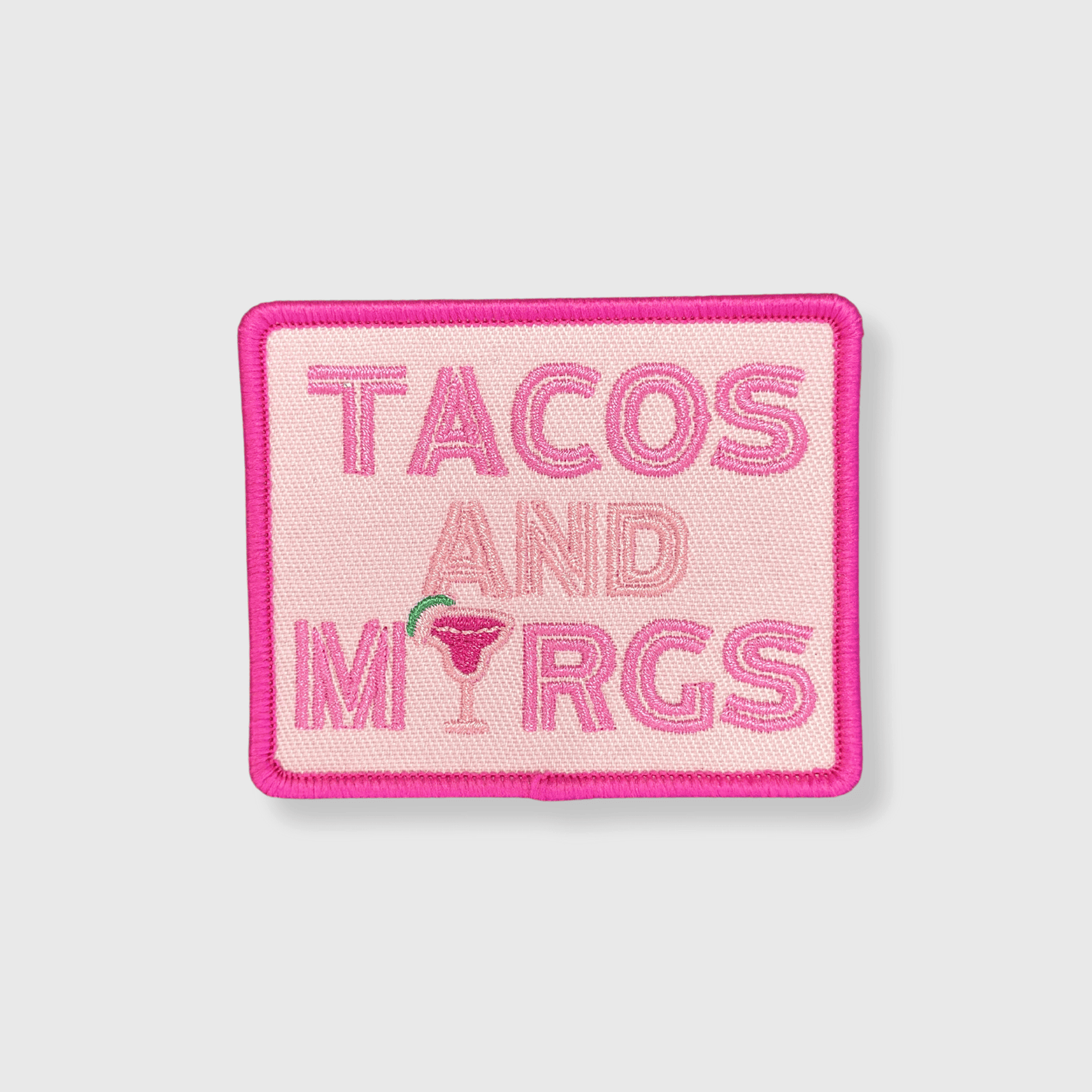 ILTEX Apparel Chenille Patches HP1002 - Tacos And Margs Pink Hat Patch