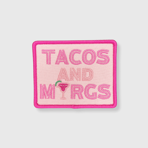 ILTEX Apparel Chenille Patches HP1002 - Tacos And Margs Pink Hat Patch