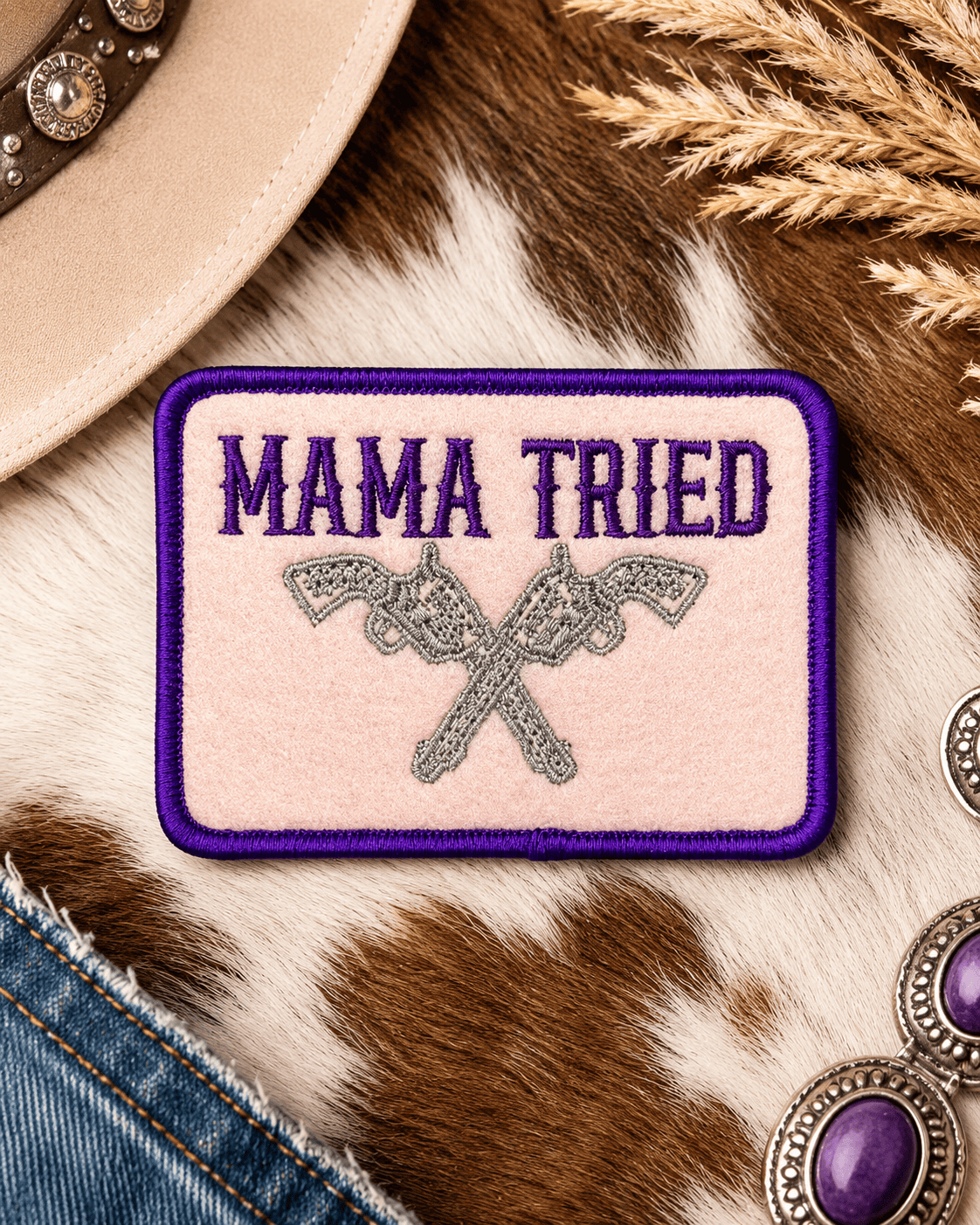 ILTEX Apparel Chenille Patches HP1006 - MAMA Tried Hat Patch
