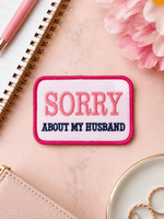 ILTEX Apparel Chenille Patches HP1013 - Sorry About My Husband Hat Patch