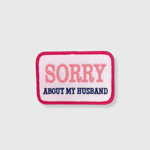 ILTEX Apparel Chenille Patches HP1013 - Sorry About My Husband Hat Patch