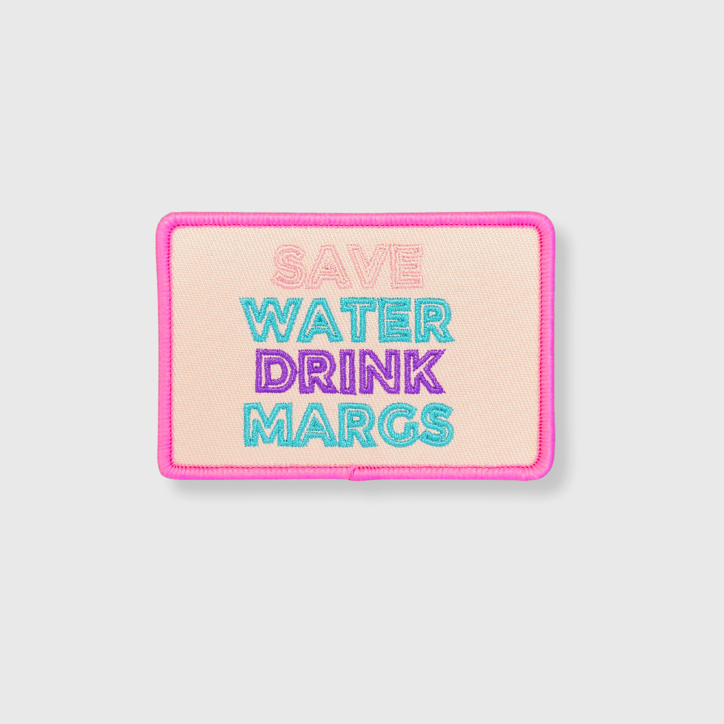 ILTEX Apparel Chenille Patches HP1015 - Save Water Drink Margs Hat Patch