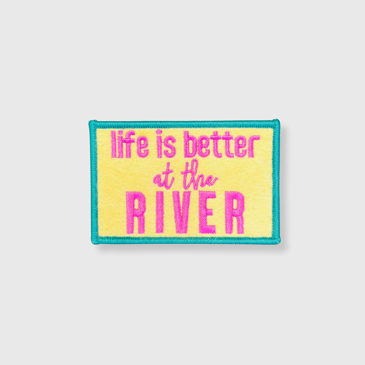 ILTEX Apparel Chenille Patches HP1023 - Life is Better at the River Hat Patch