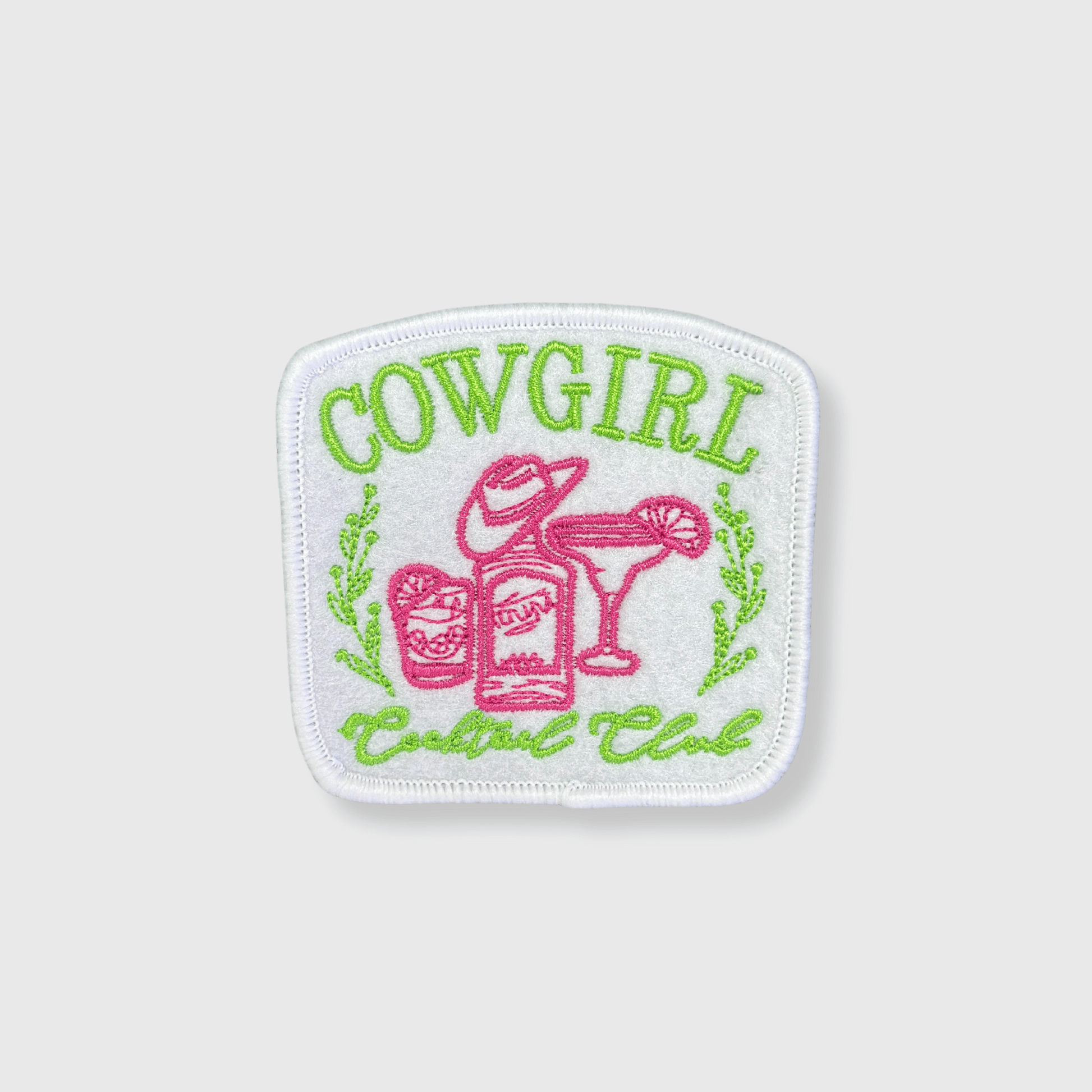 ILTEX Apparel Chenille Patches HP1024 - Cowgirl Cocktail Club Hat Patch