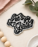 ILTEX Apparel Chenille Patches HP1030 - Let's Go Girls Hat Patch