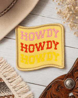 ILTEX Apparel Chenille Patches HP1031 - Howdy Trio Hat Patch