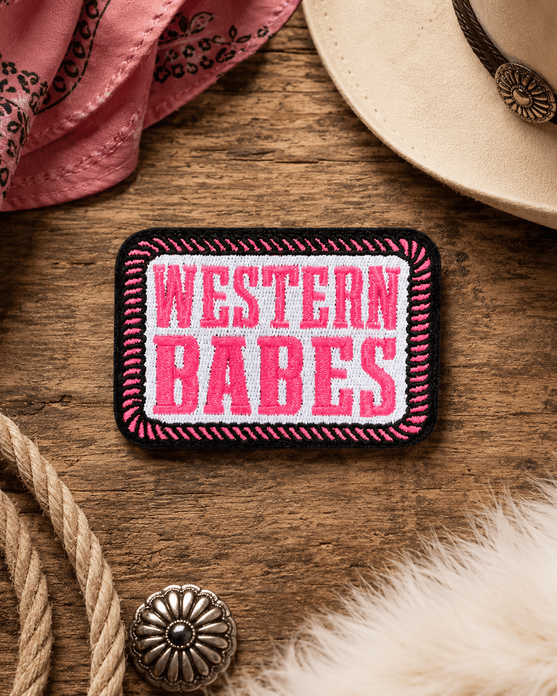 ILTEX Apparel Chenille Patches HP1038 - Western Babes Hat Patch