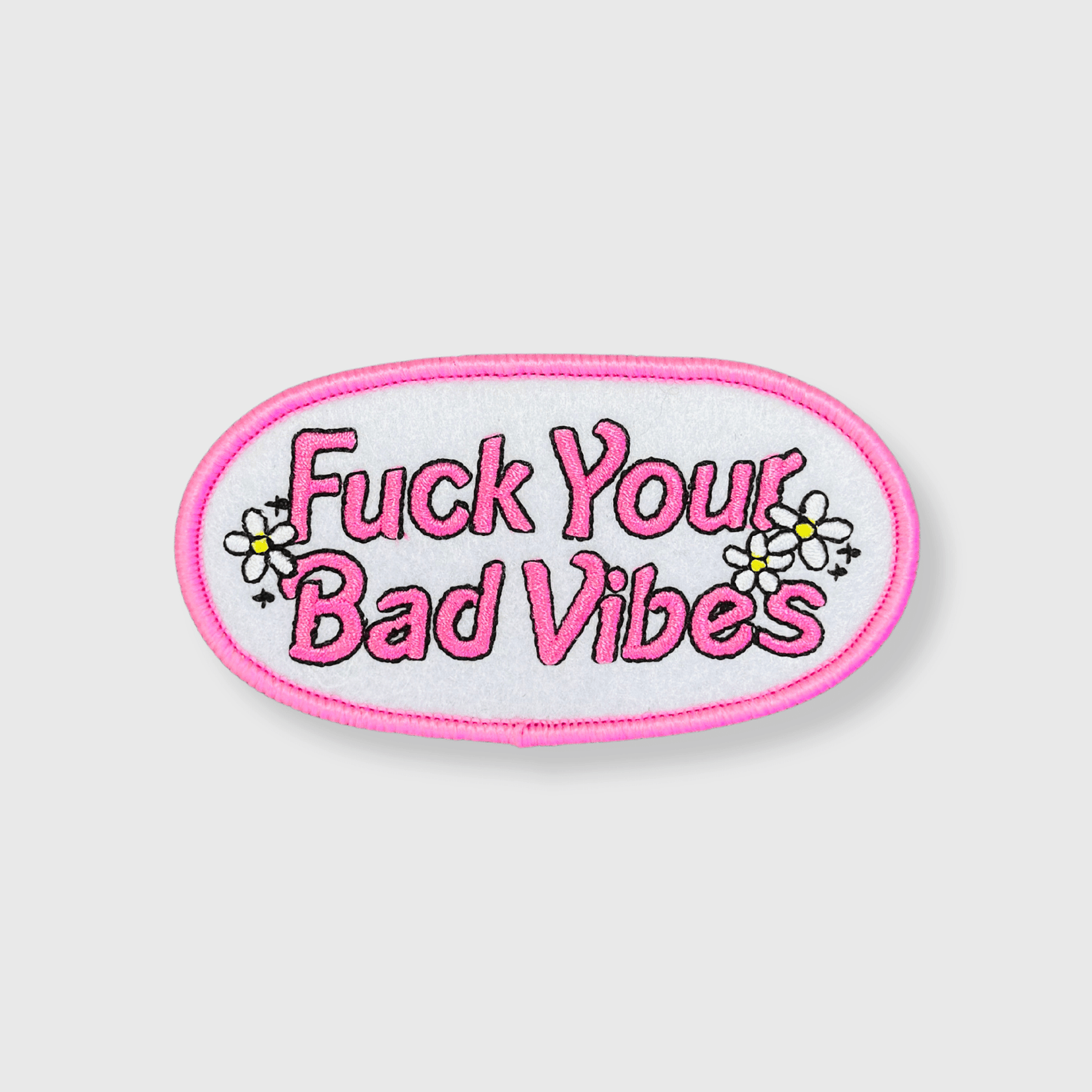 ILTEX Apparel Chenille Patches HP1041 - F* Your Bad Vibes Hat Patch