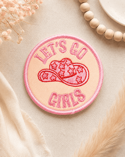 ILTEX Apparel Chenille Patches HP1045 - Let's Go Girls Hat Patch
