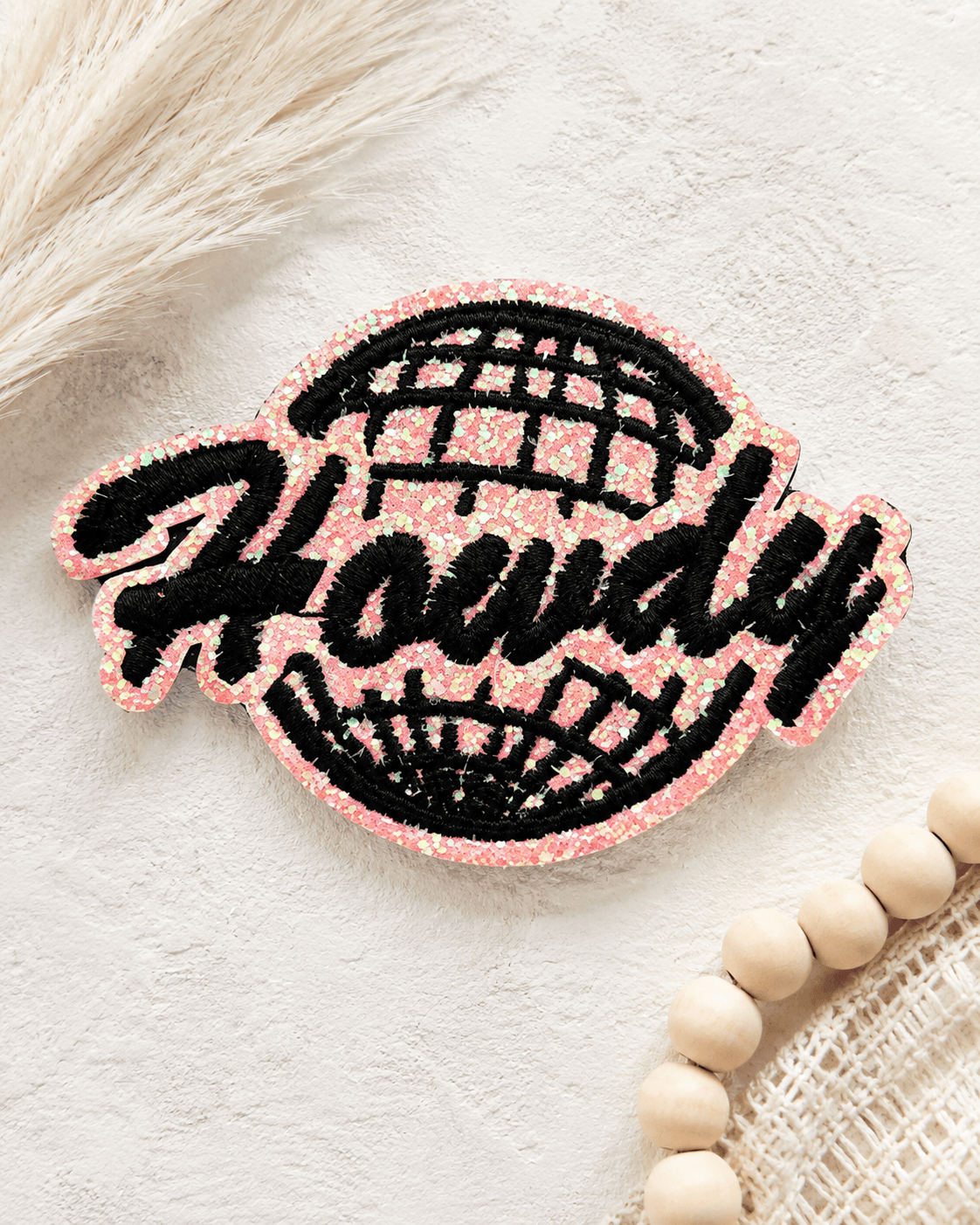ILTEX Apparel Chenille Patches HP1049 - Howdy Glitter Hat Patch