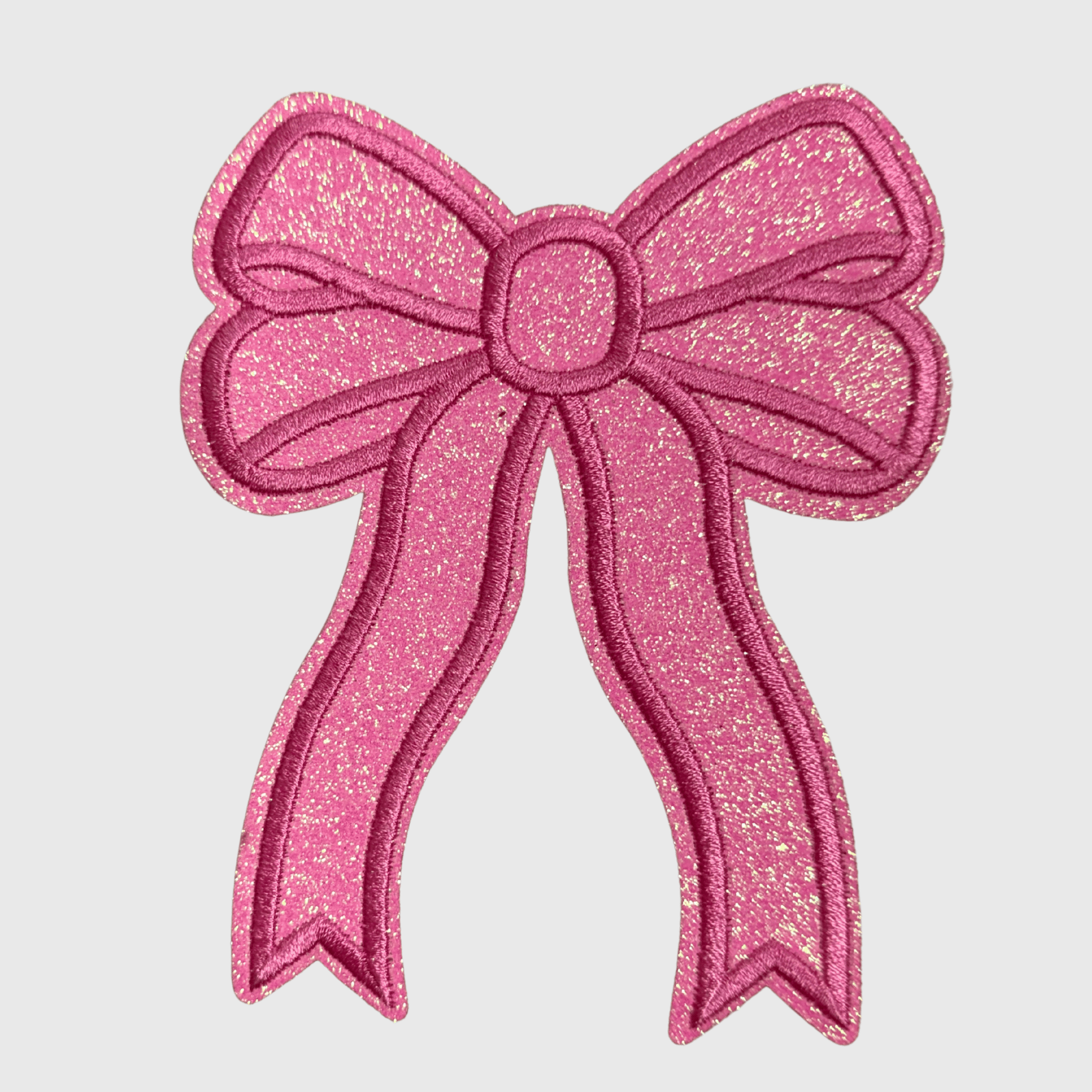 ILTEX Apparel Chenille Patches Light  Pink CP1245 - Glittery Bows 2.0