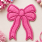 ILTEX Apparel Chenille Patches Light  Pink CP1245 - Glittery Bows 2.0