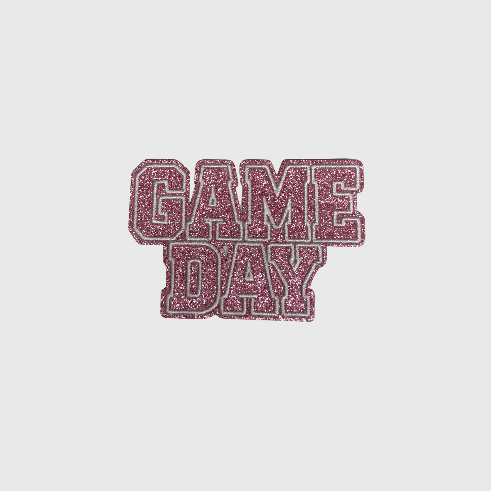 ILTEX Apparel Chenille Patches Light Pink CP1246 - Glittery Game Day Hat Patches