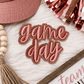 ILTEX Apparel Chenille Patches Light Pink CP1247 - Glittery Game Day Hat Patches 2.0