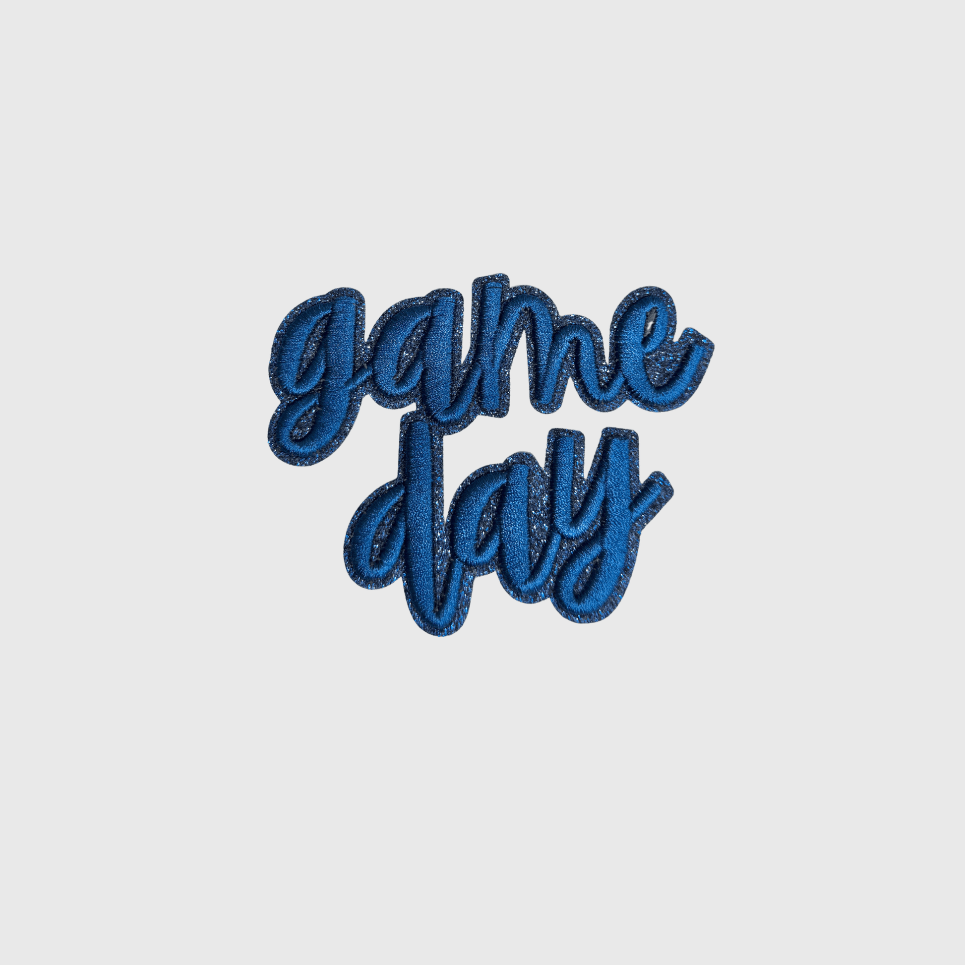 ILTEX Apparel Chenille Patches Navy CP1247 - Glittery Game Day Hat Patches 2.0