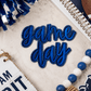 ILTEX Apparel Chenille Patches Navy CP1247 - Glittery Game Day Hat Patches 2.0