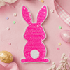 CP1052 - Easter Rabbit Chenille Sequin Patch (Small) - Pink