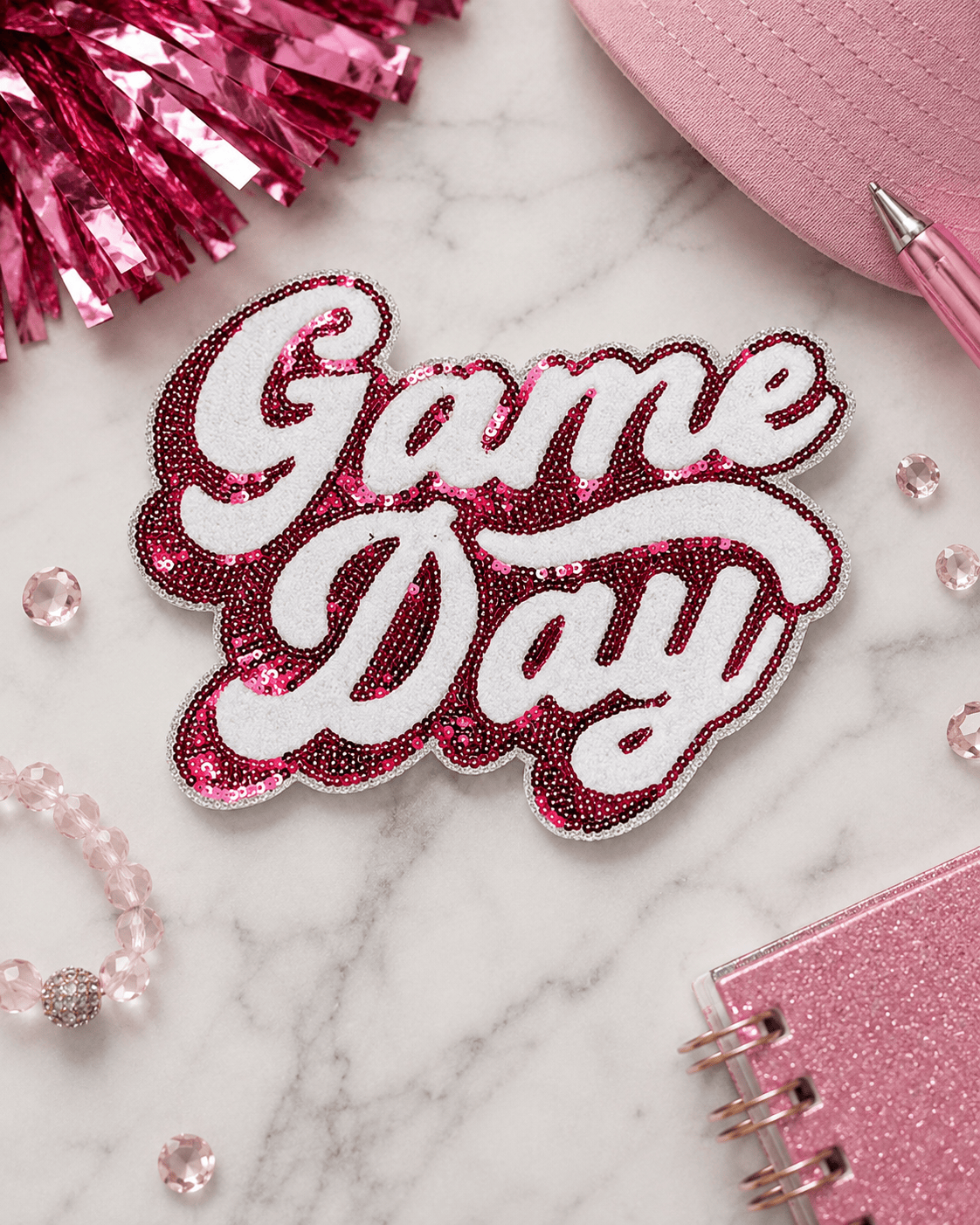 ILTEX Apparel Chenille Patches Pink CP1118 - Game Day