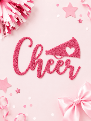ILTEX Apparel Chenille Patches Pink CP1196 - Fluffy Cheer Patch