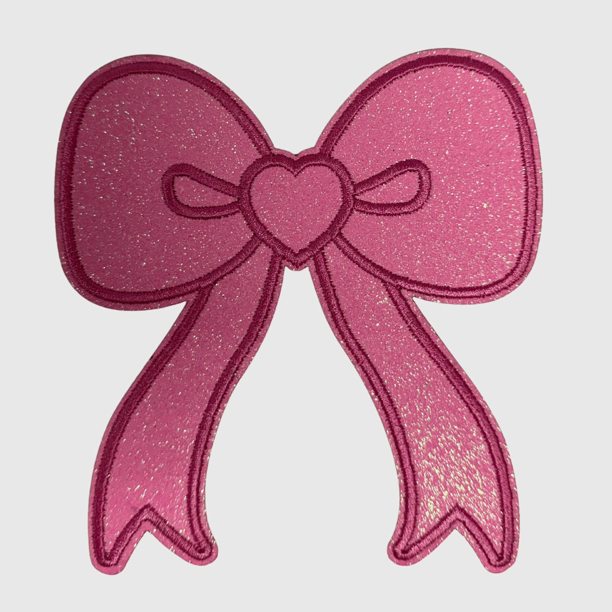 ILTEX Apparel Chenille Patches Pink CP1211 - Glitter bows Patch