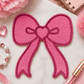 ILTEX Apparel Chenille Patches Pink CP1211 - Glittery bow Patch