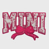 CP1239 - Mini Floral Chenille Bow Patch - Pink
