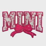 ILTEX Apparel Chenille Patches Pink CP12339 - Mini Floral Chenille Bow Patch