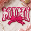 CP1239 - Mini Floral Chenille Bow Patch - Pink