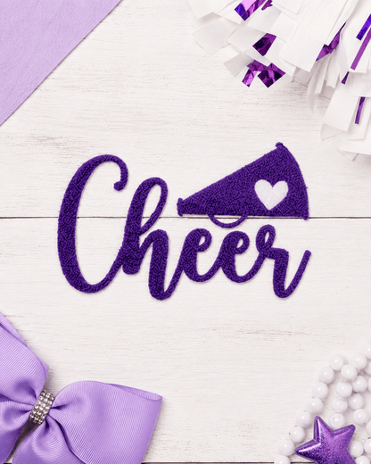 ILTEX Apparel Chenille Patches Purple CP1196 - Fluffy Cheer Patch