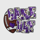 ILTEX Apparel Chenille Patches Purple CP1212 - Game Day Football Cheetah Patch