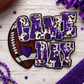 ILTEX Apparel Chenille Patches Purple CP1212 - Game Day Football Cheetah Patch