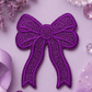 ILTEX Apparel Chenille Patches Purple CP1245 - Glittery Bows 2.0
