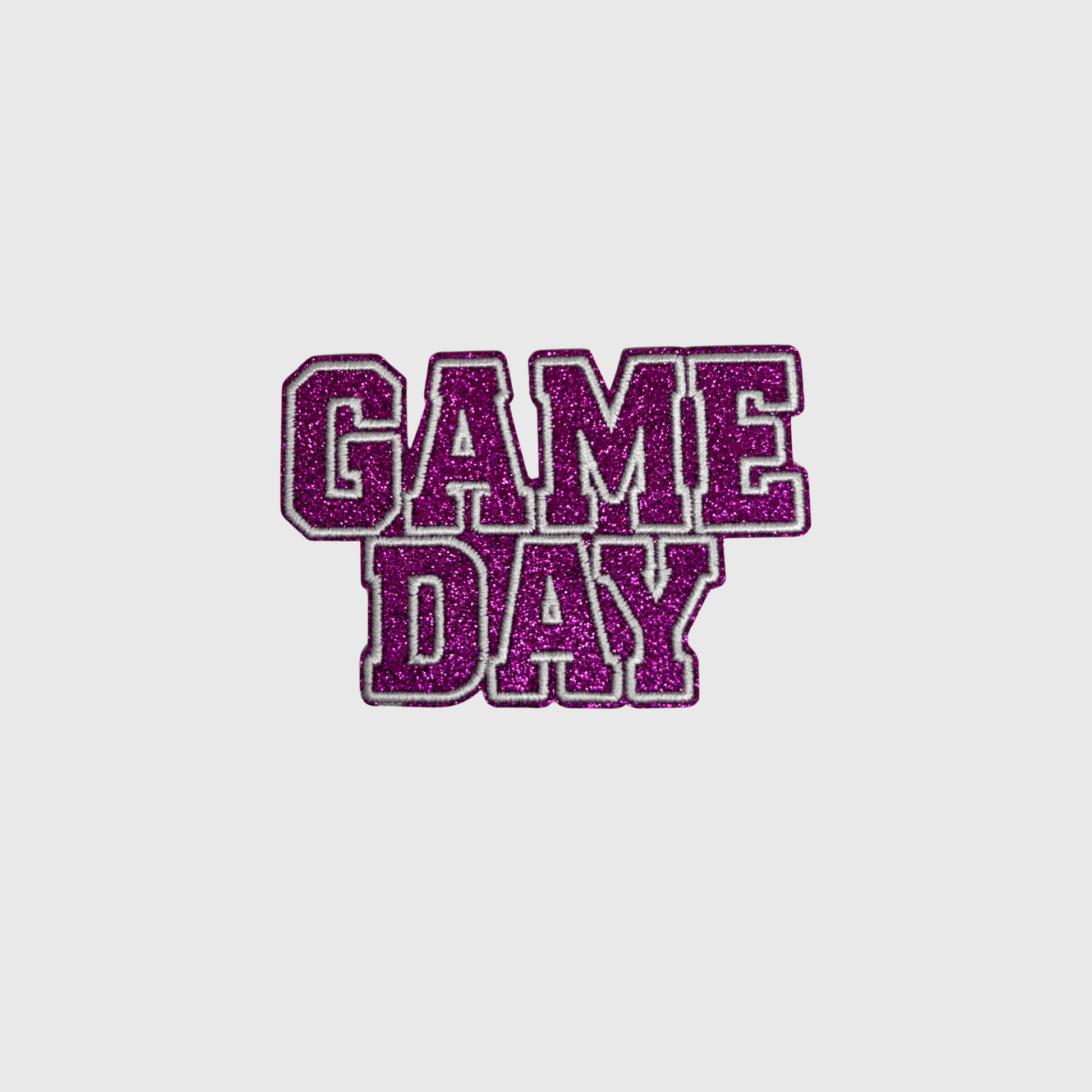 ILTEX Apparel Chenille Patches Purple CP1246 - Glittery Game Day Hat Patches