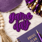 ILTEX Apparel Chenille Patches Purple CP1247 - Glittery Game Day Hat Patches 2.0