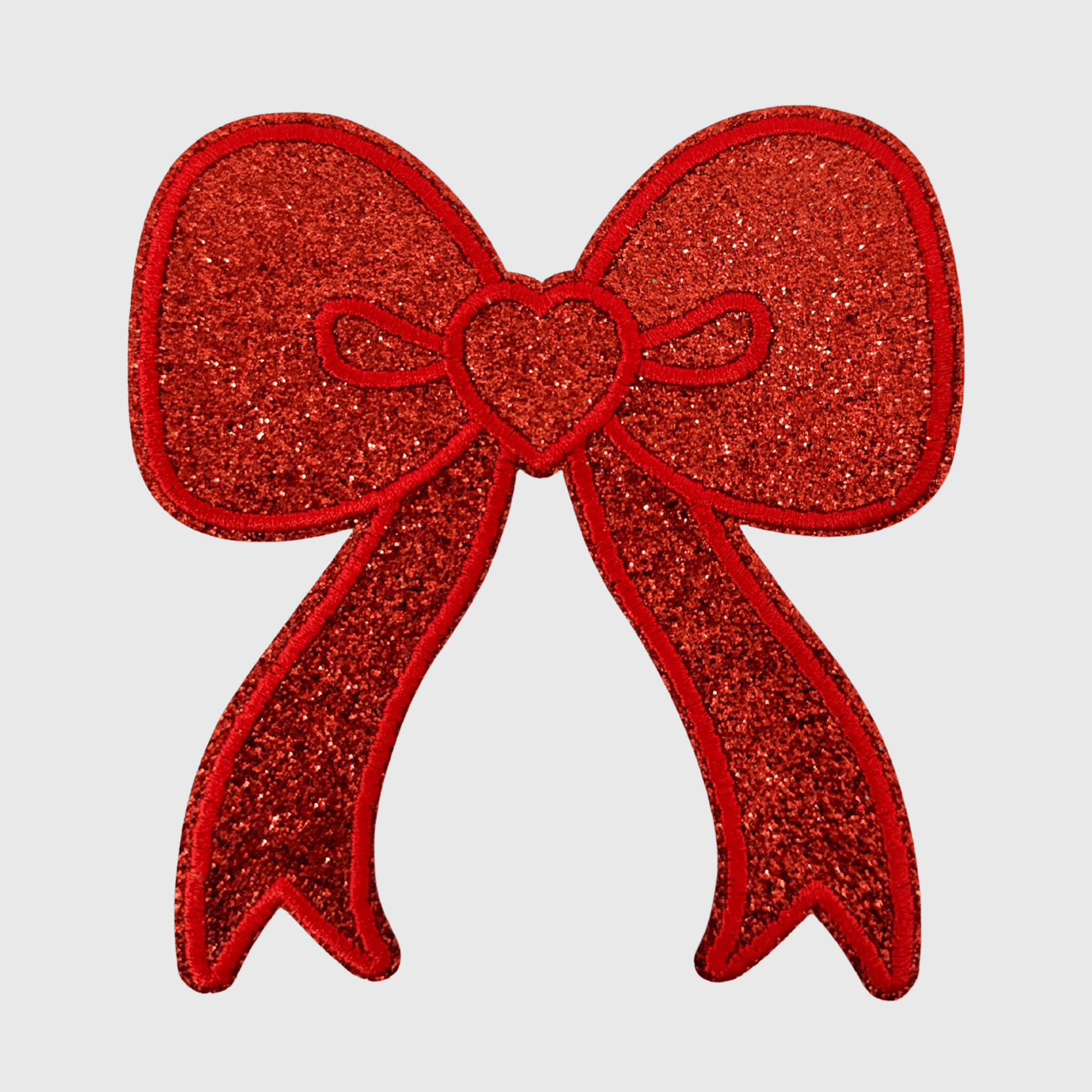 ILTEX Apparel Chenille Patches Red CP1211 - Glitter bows Patch