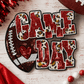 ILTEX Apparel Chenille Patches Red CP1212 - Game Day Football Cheetah Patch