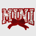 ILTEX Apparel Chenille Patches Red CP12339 - Mini Floral Chenille Bow Patch