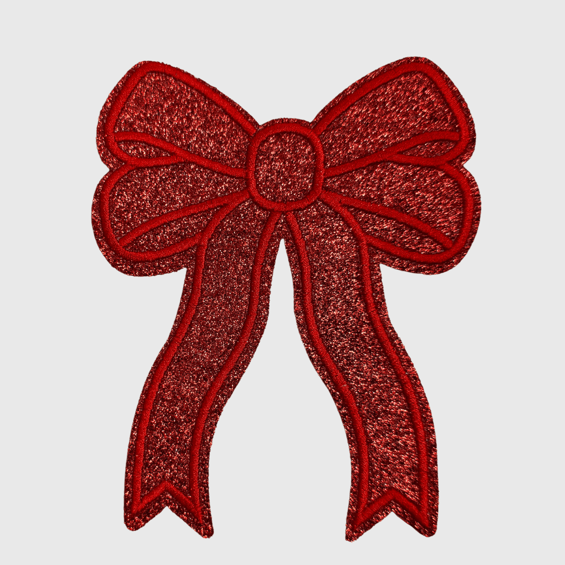 ILTEX Apparel Chenille Patches Red CP1245 - Glittery Bows 2.0