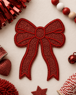 ILTEX Apparel Chenille Patches Red CP1245 - Glittery Bows 2.0