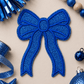 ILTEX Apparel Chenille Patches Royal Blue CP1245 - Glittery Bows 2.0