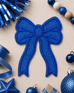 ILTEX Apparel Chenille Patches Royal Blue CP1245 - Glittery Bows 2.0