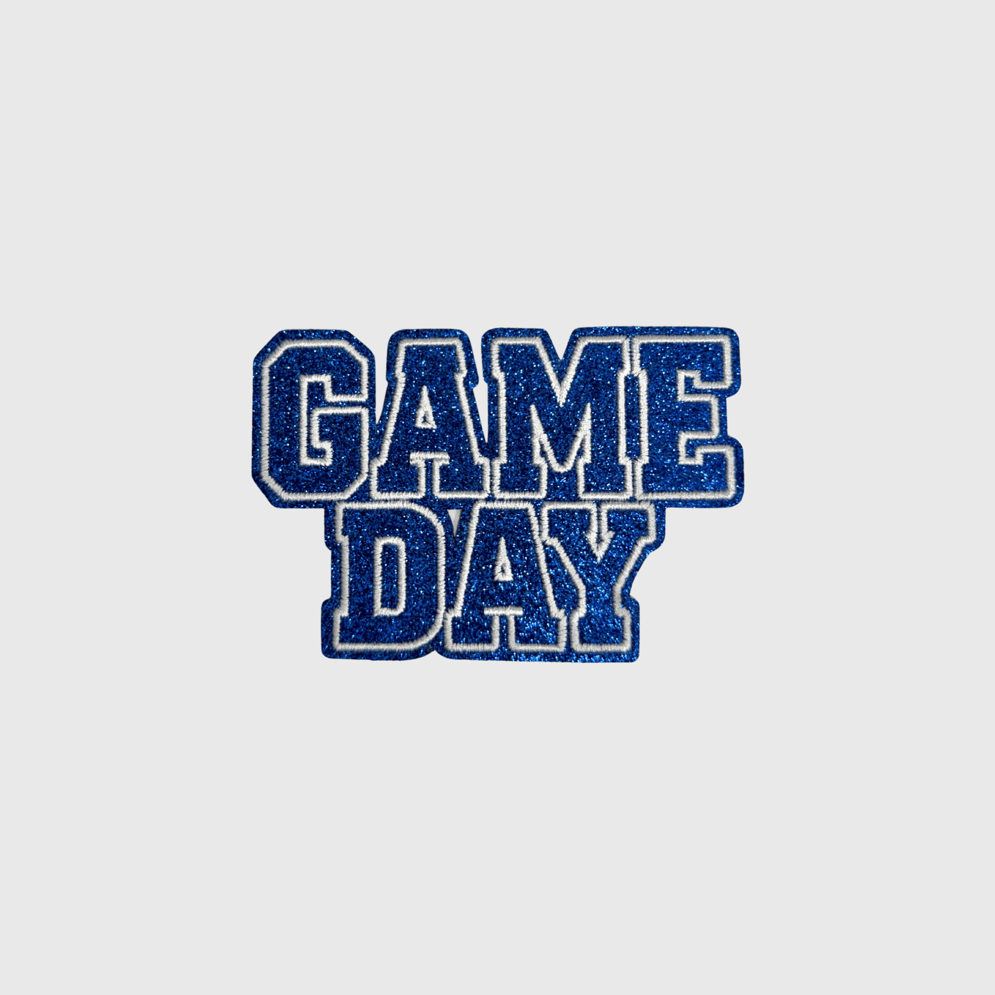 ILTEX Apparel Chenille Patches Royal Blue CP1246 - Glittery Game Day Hat Patches